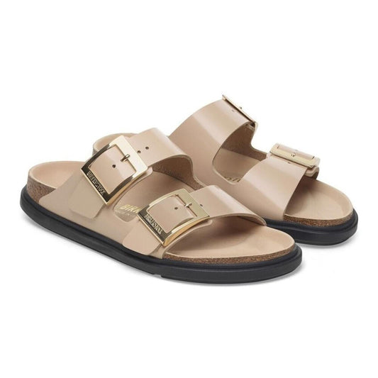 Arizona Droplet Buckle High Shine New Beige Sandals