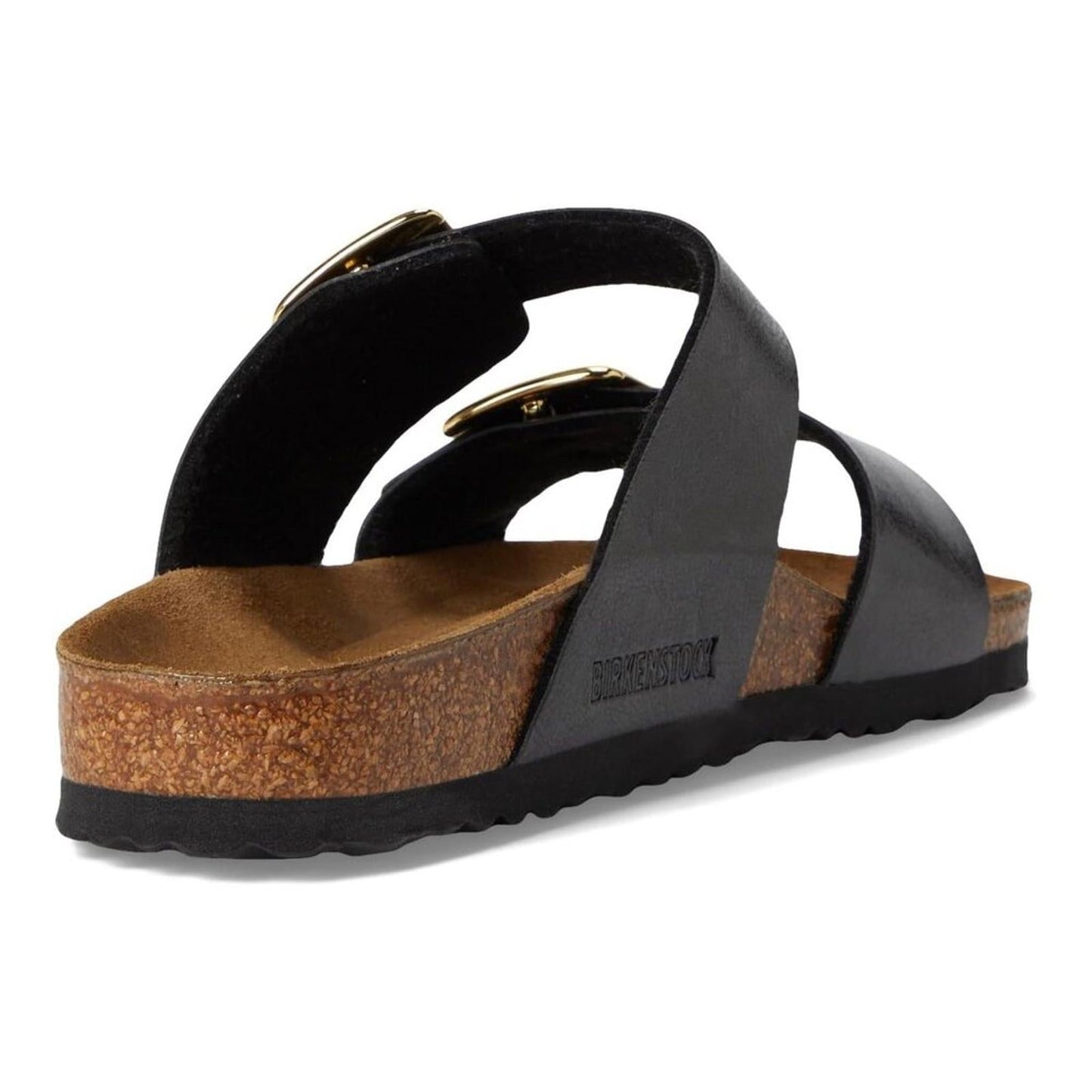 Sydney Luxe Buckle Licorice Black Slide Sandals