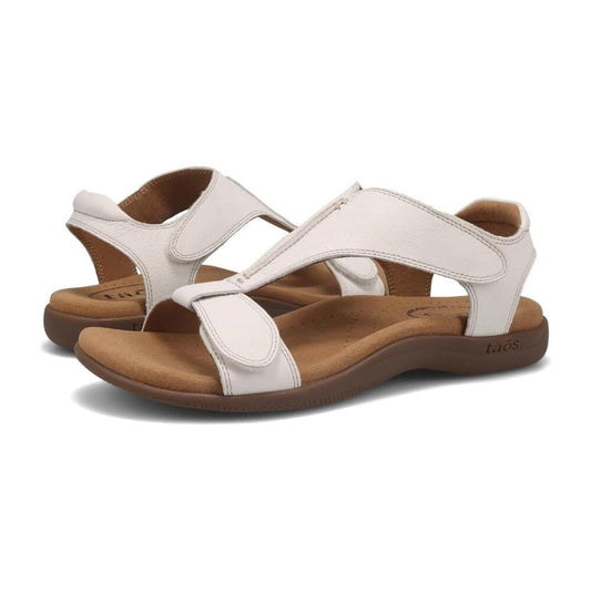 The Show White Leather Sandals