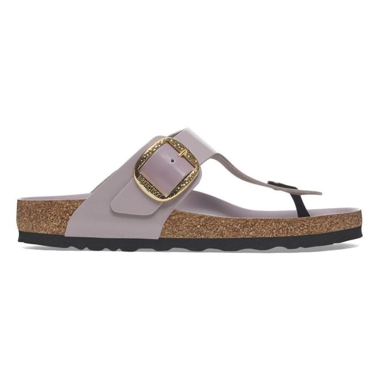 Gizeh Hammered Big Buckle High Shine Faded Purple Sandals