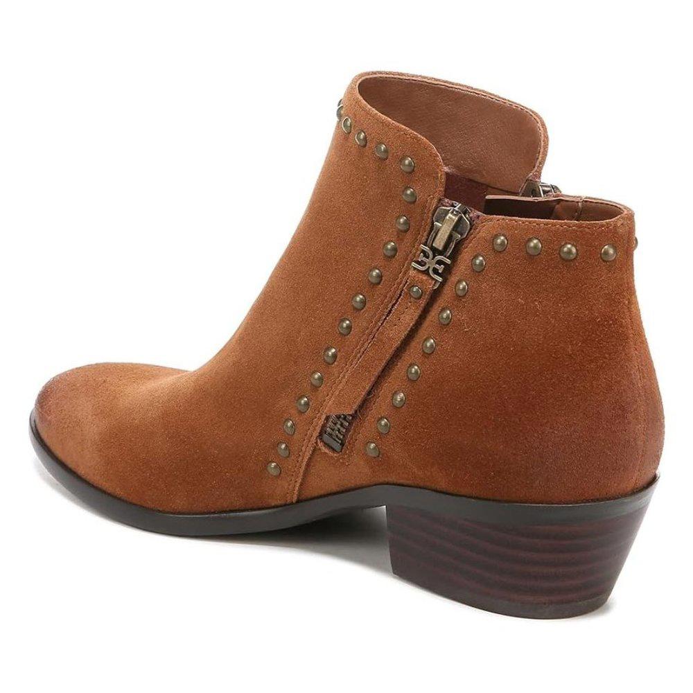 Paola Frontier Brown Leather Studded Ankle Booties
