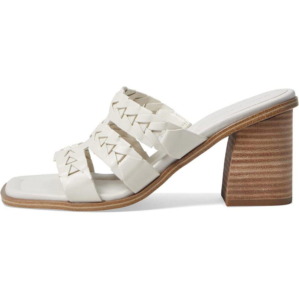 Melita Cream Textured Heeled Sandals