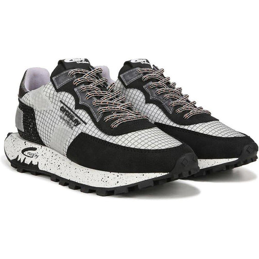 Devyn Black White Lace Up Sneakers