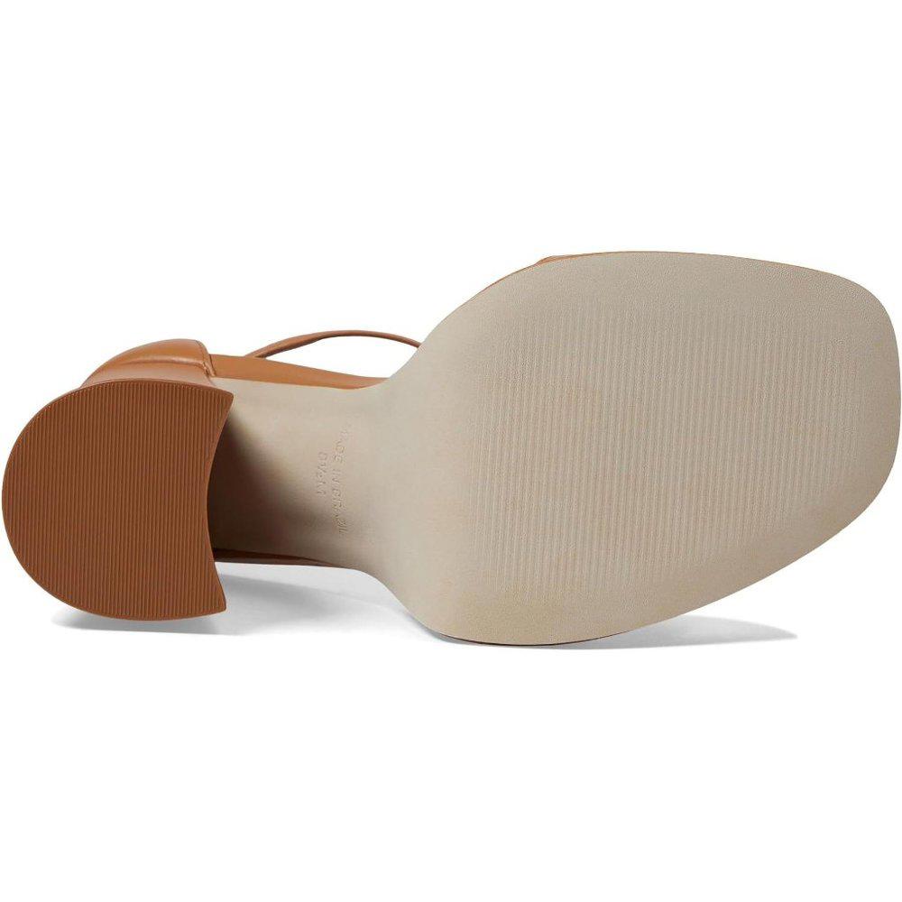 Cienna Tan Leather Metal Detail Heeled Sandals