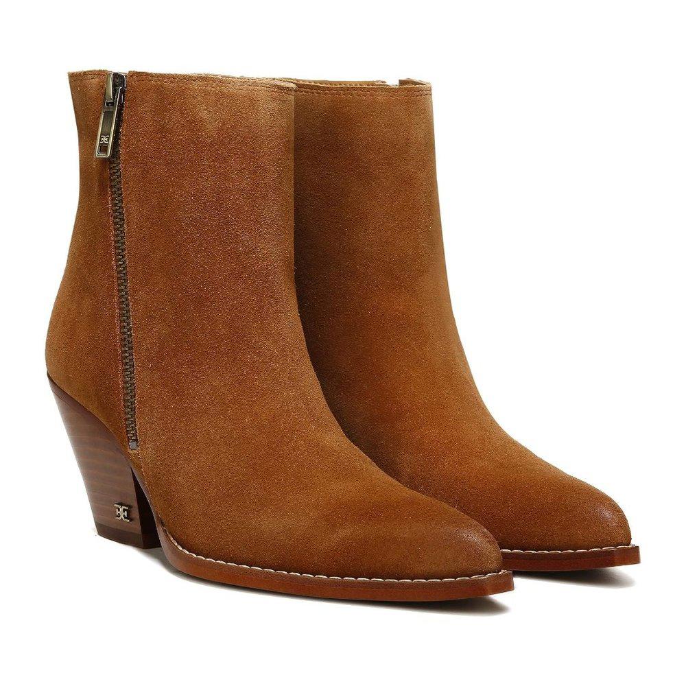 Jane Brown Suede Heeled Ankle Boots