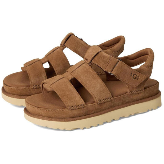 Goldenstar Chestnut Suede Strap Sandals
