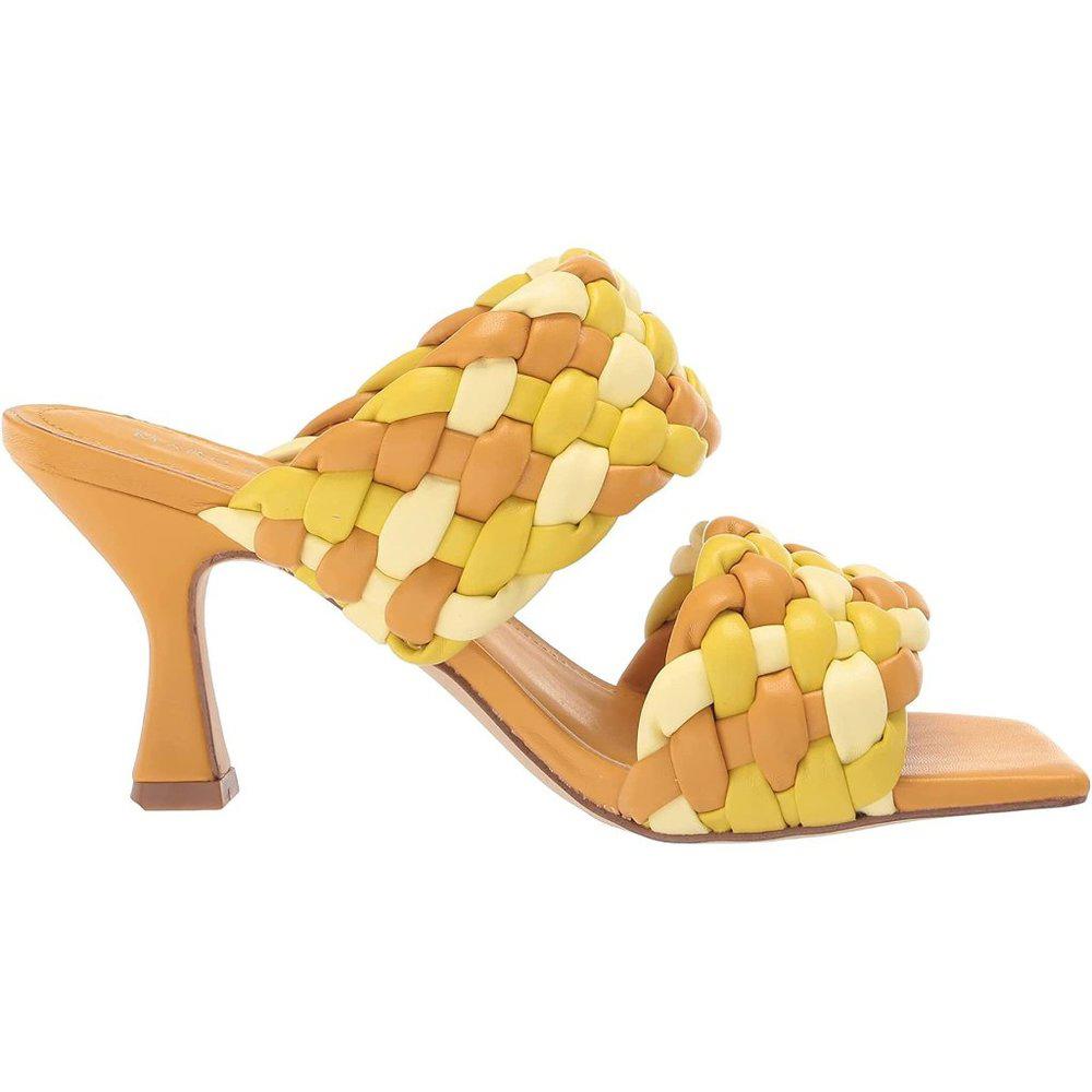 Toree Yellow Braided Heeled Sandals