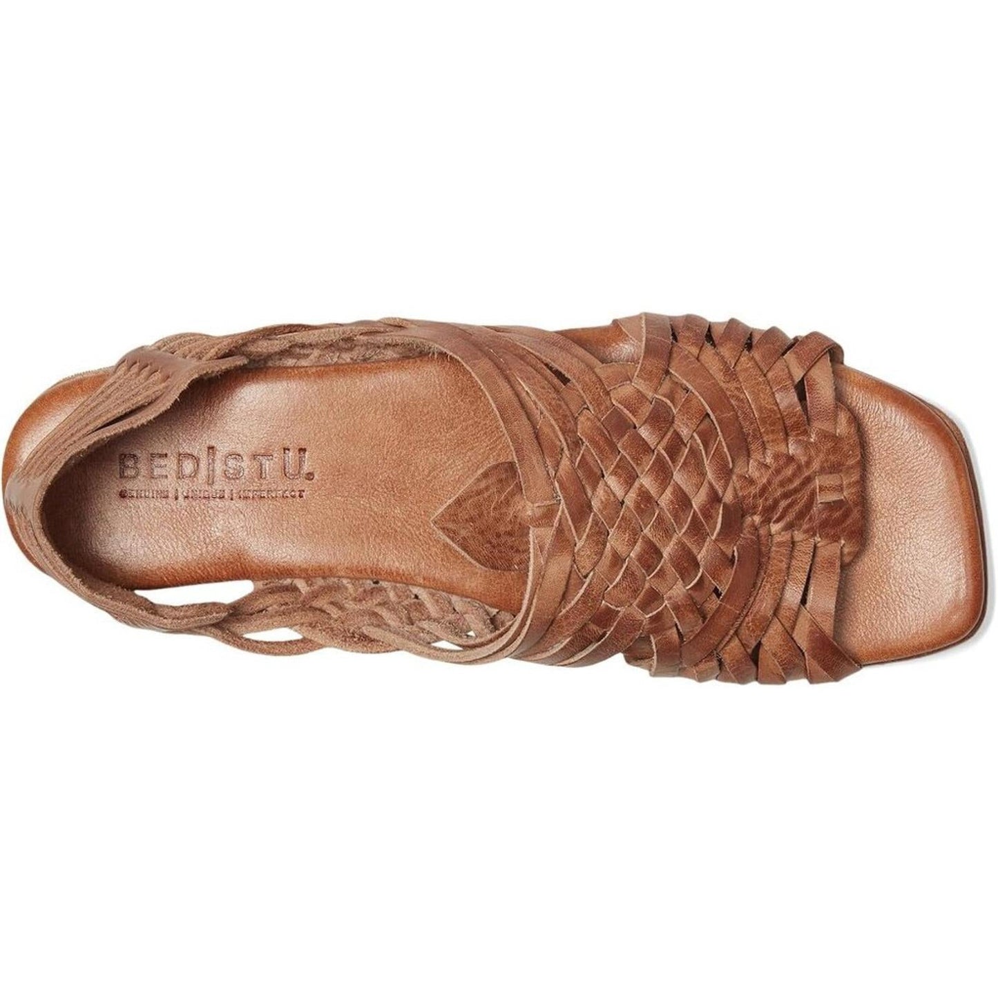 Lauren 2 Tan Leather Huarache Flat Sandals