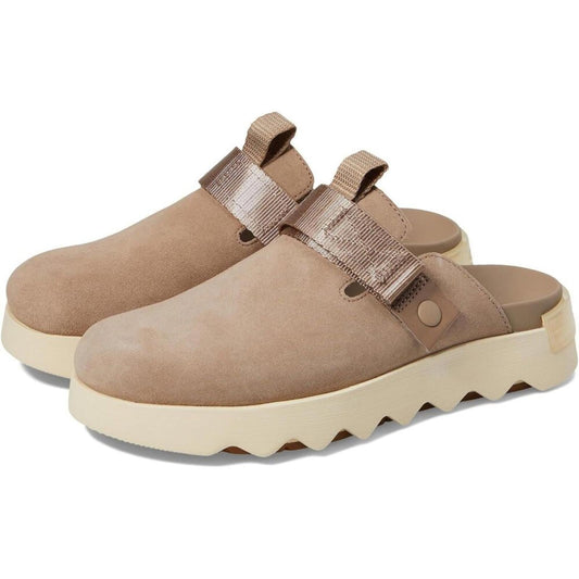 Viibe Omega Taupe Leather Clog