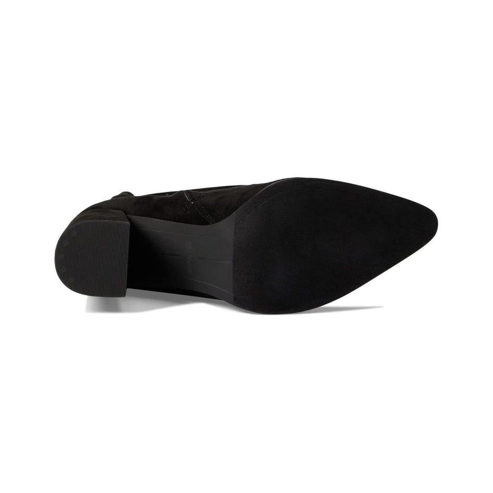 Selora Black Suede Over The Knee Heeled Boots