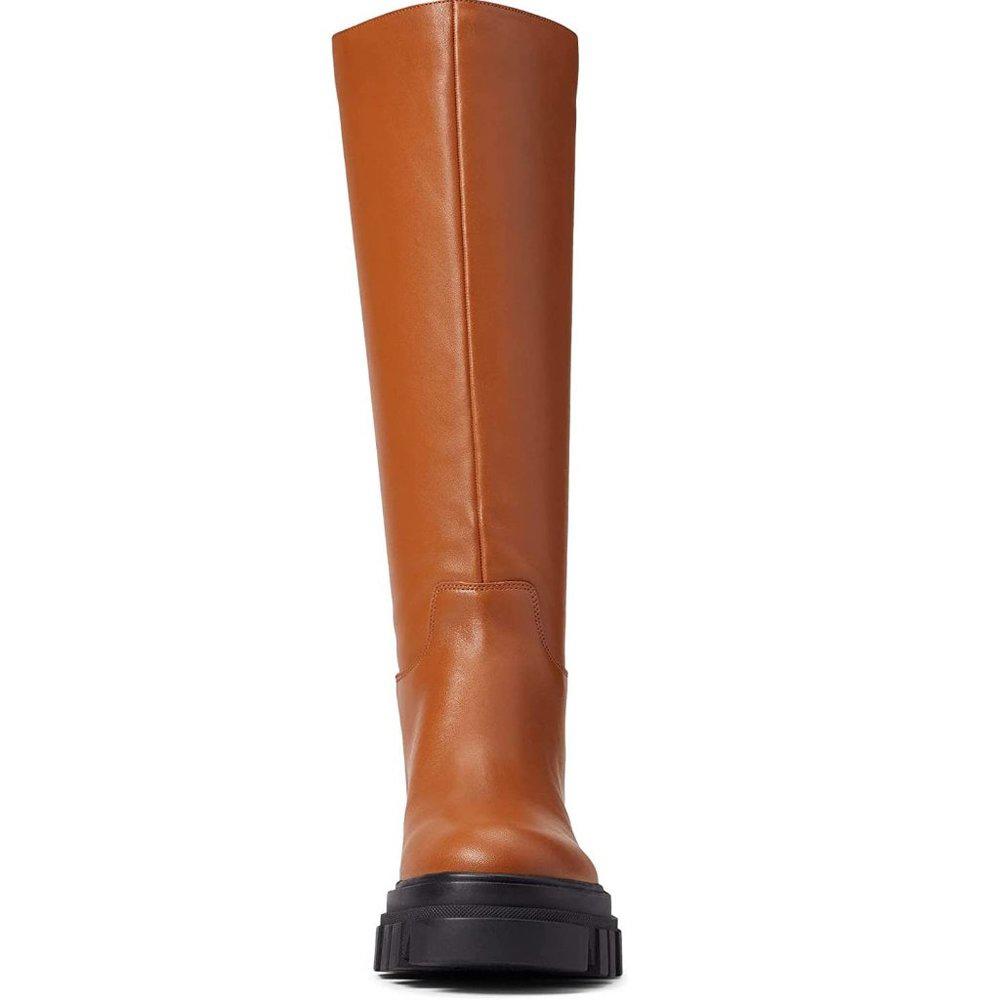 Malena Leather Knee High Booties