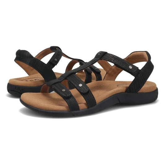 Trophy 2 Black Leather Sandals