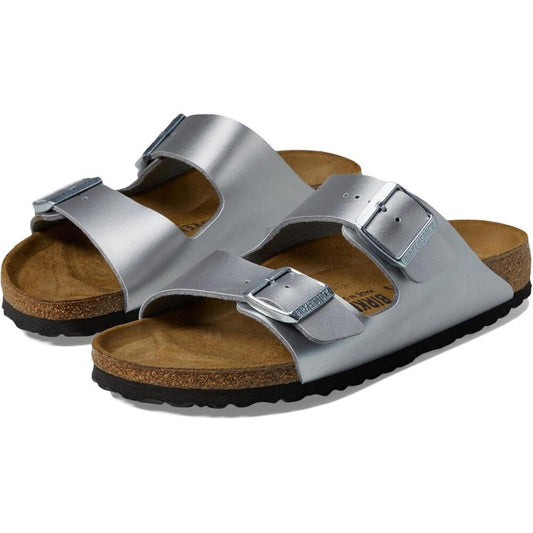 Arizona Birko Flor Silver Sandals