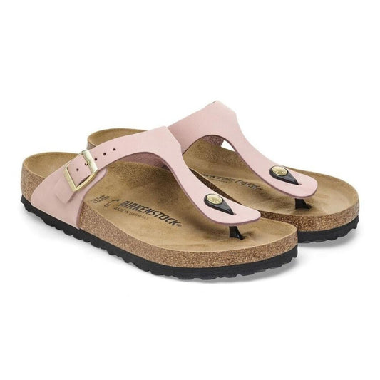 Gizeh Soft Pink Nubuck Leather Sandals