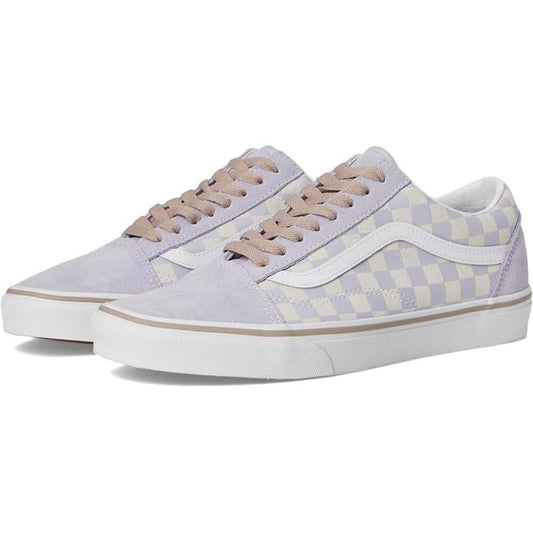 Old Skool Checkerboard Evening Haze Lace Up Sneakers
