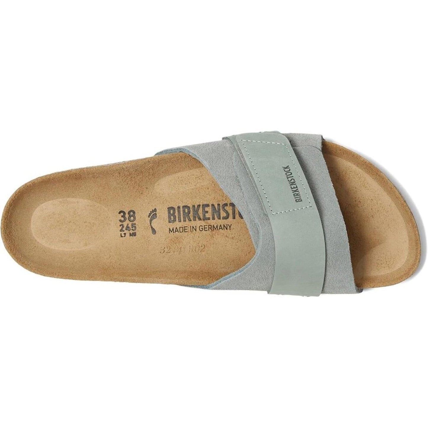 Oita Pure Sage Suede Slide Sandals