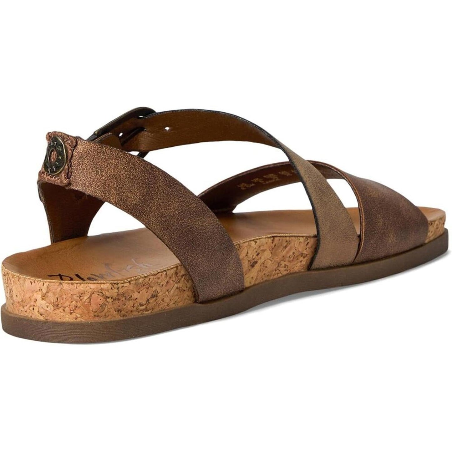 Lance Walnut Faux Leather Sandals