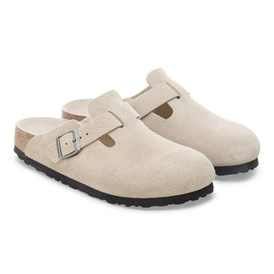 Boston Oyster Tonal Suede Leather Soft Footbed Clogs