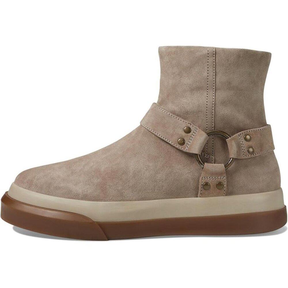 Free People Boots Bodhi Taupe Suede Leather Harness Ankle Booties