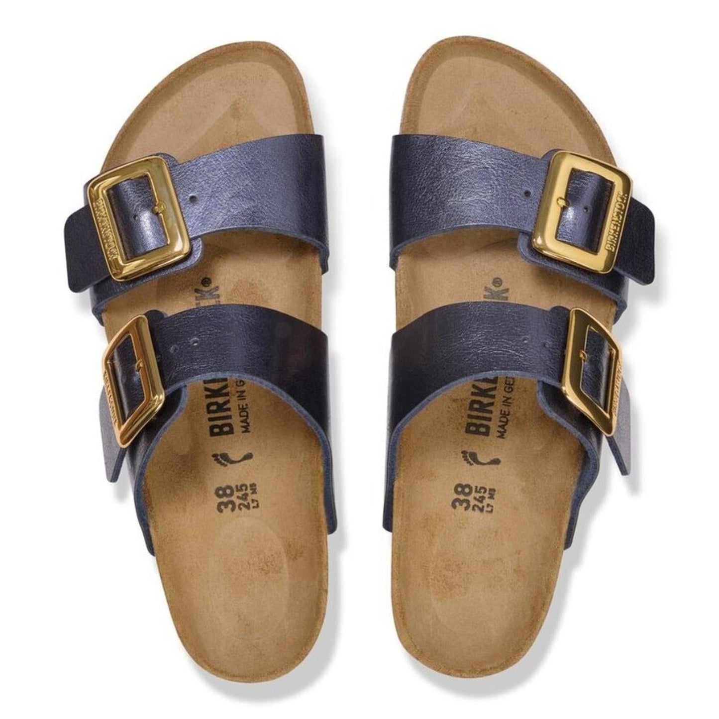 Sydney Luxe Graceful Midnight Blue Birko Flor Sandals