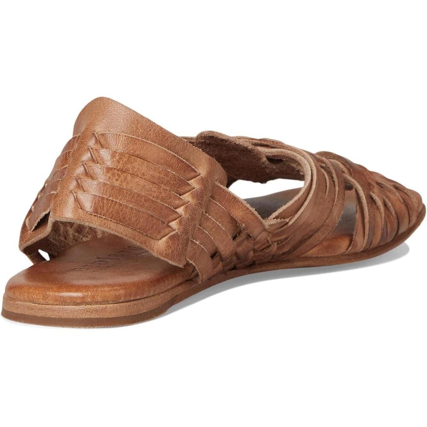 Lauren 2 Tan Leather Huarache Flat Sandals
