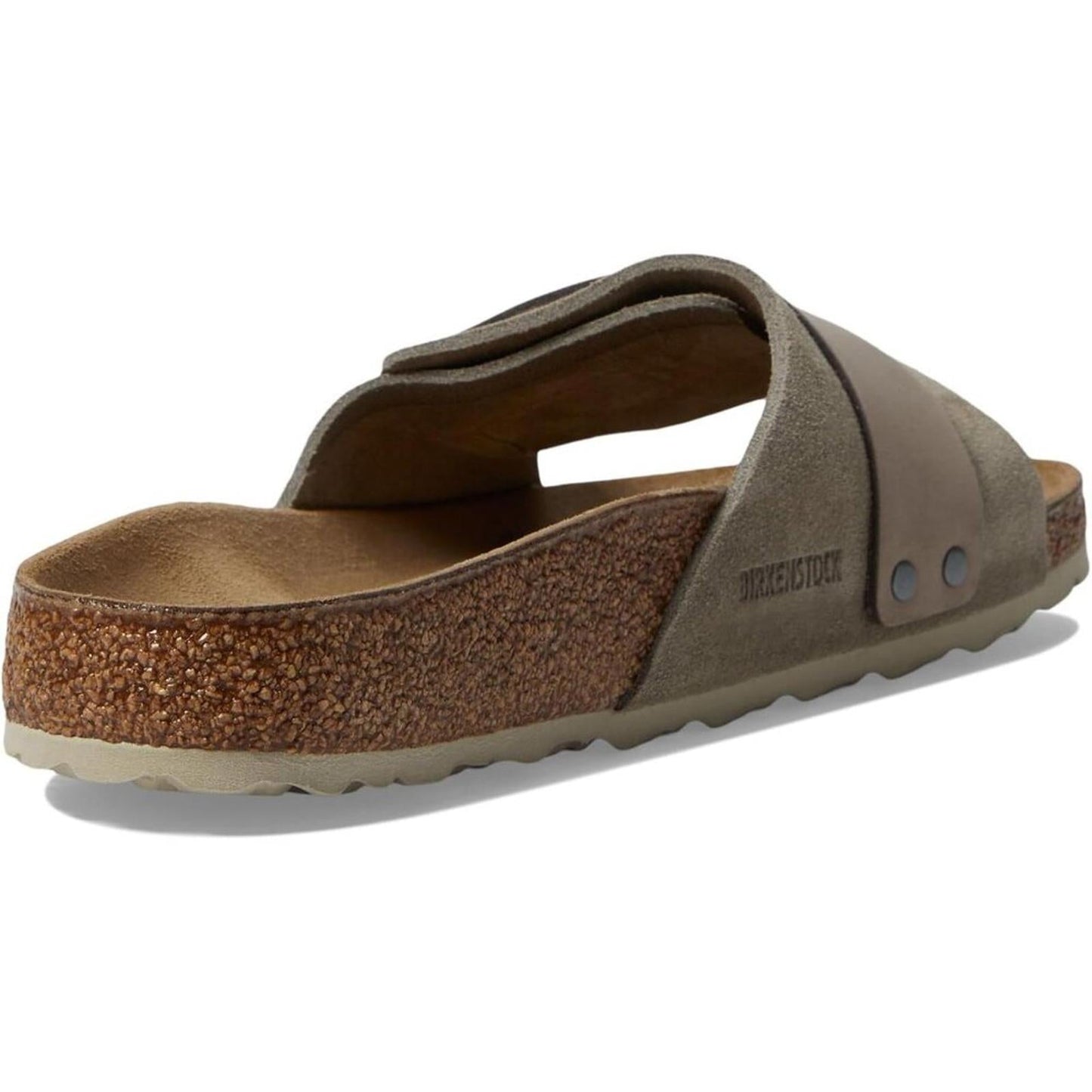 Oita Taupe Suede Slide Sandals