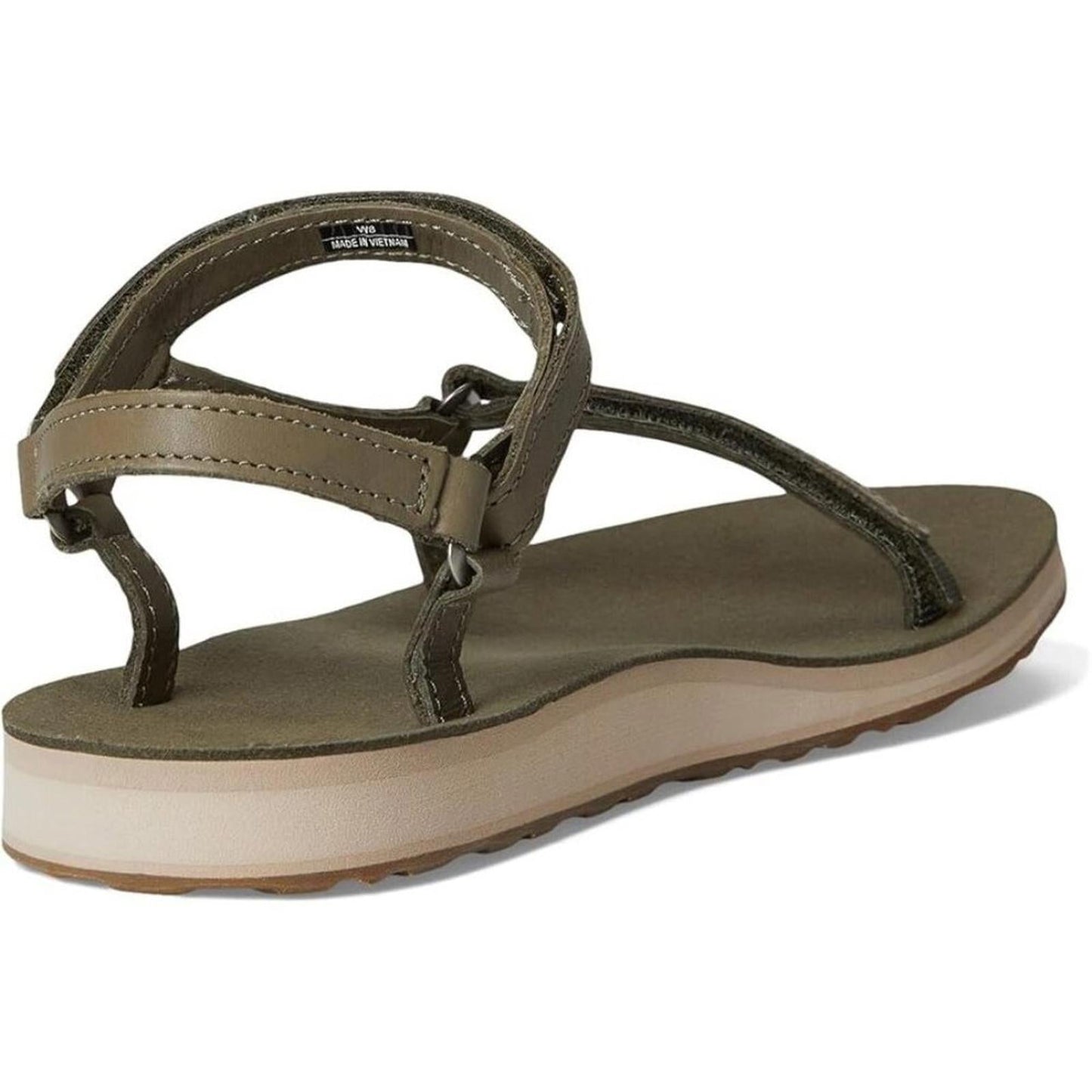 Original Universal Slim Burnt Olive Leather Strap Sandals