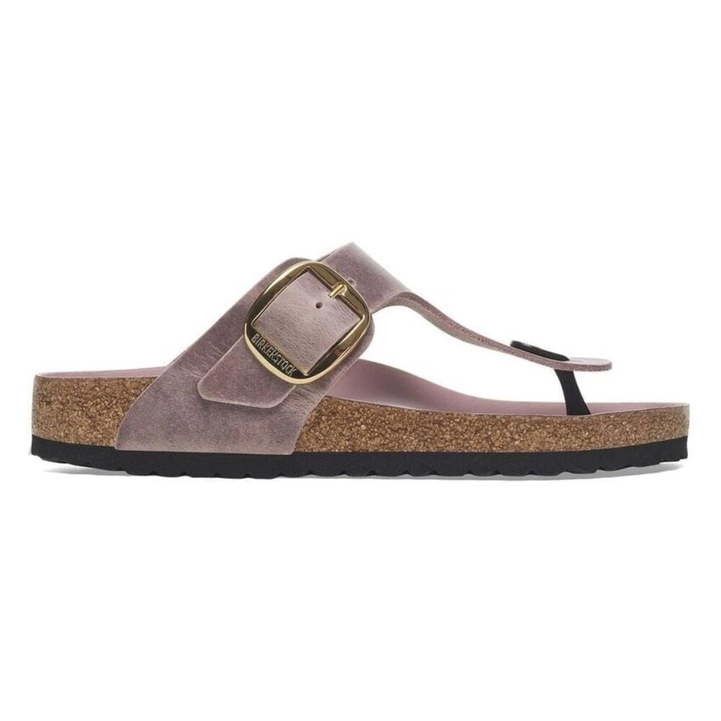Gizeh Big Buckle Lavender Oiled Leather Sandals