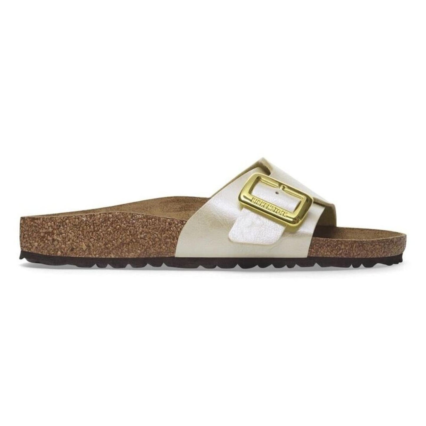 Catalina Luxe Buckle Graceful Pearl White Birko Flor Sandals