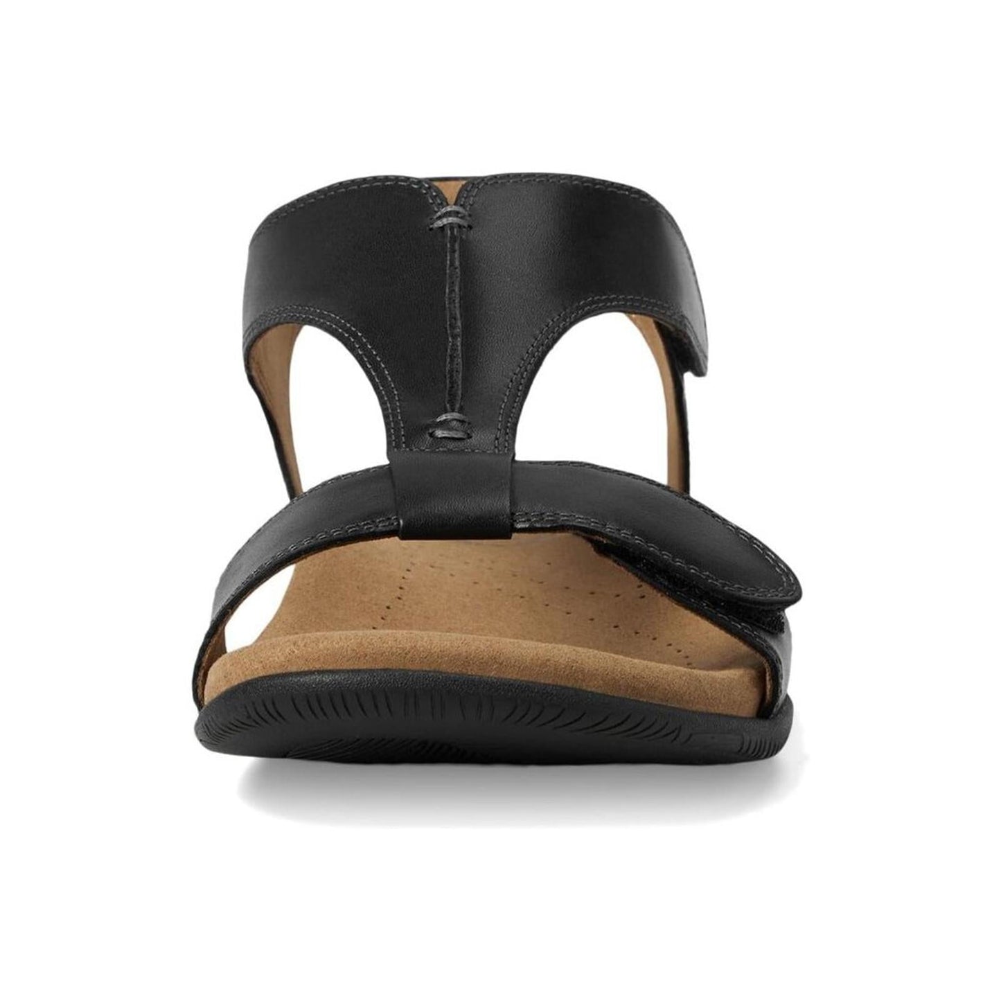 The Show Black Leather Sandals