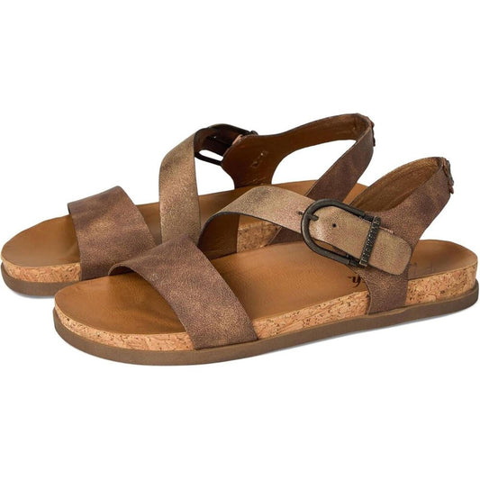 Lance Walnut Faux Leather Sandals