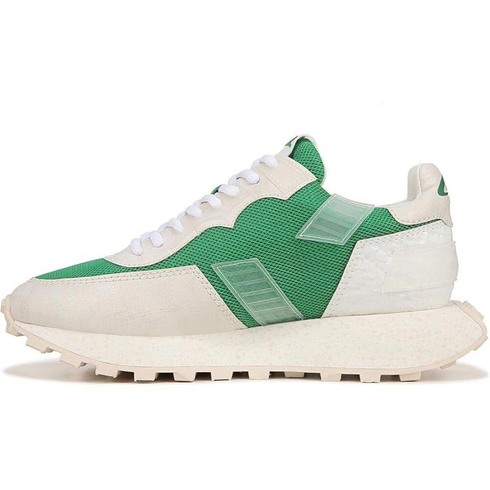 Devyn Green White Lace Up Sneakers