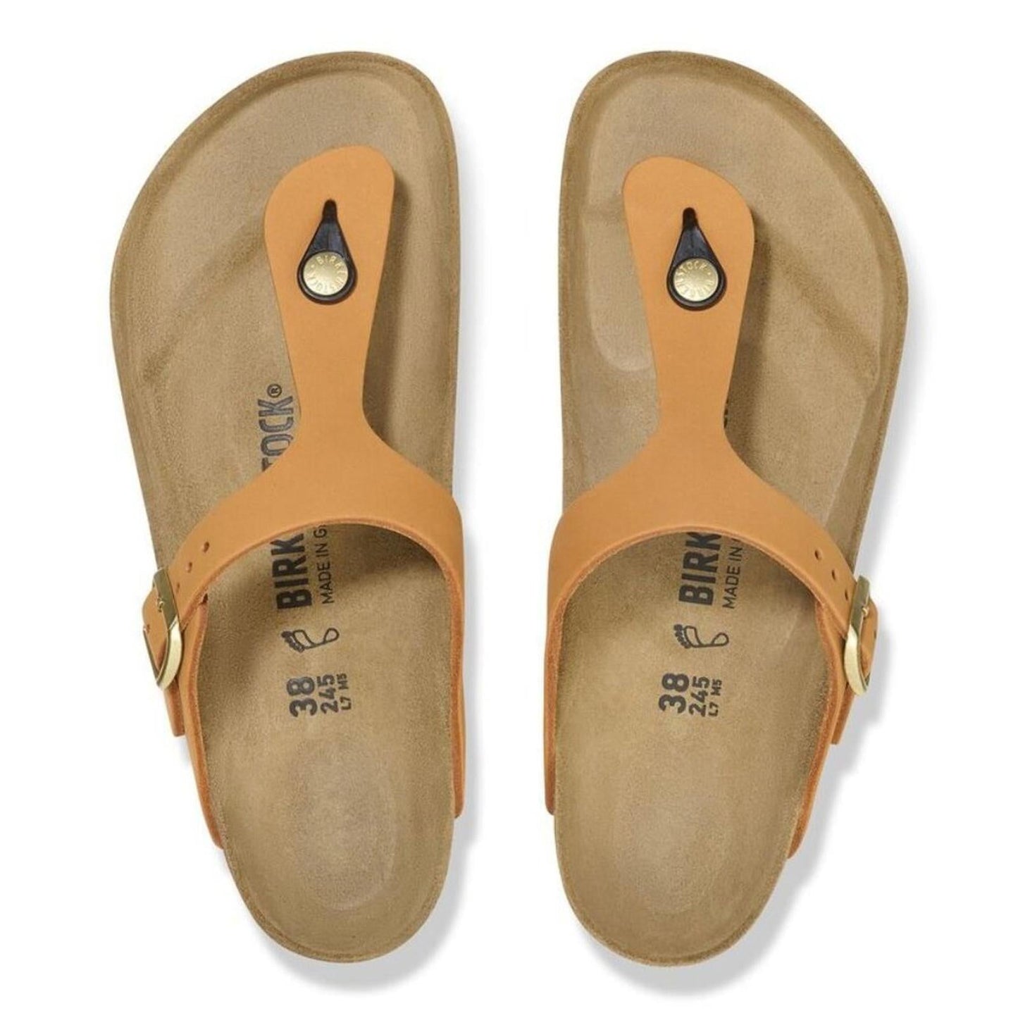 Gizeh Burn Orange Nubuck Leather Sandals