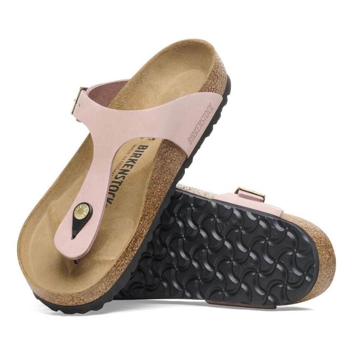 Gizeh Soft Pink Nubuck Leather Sandals