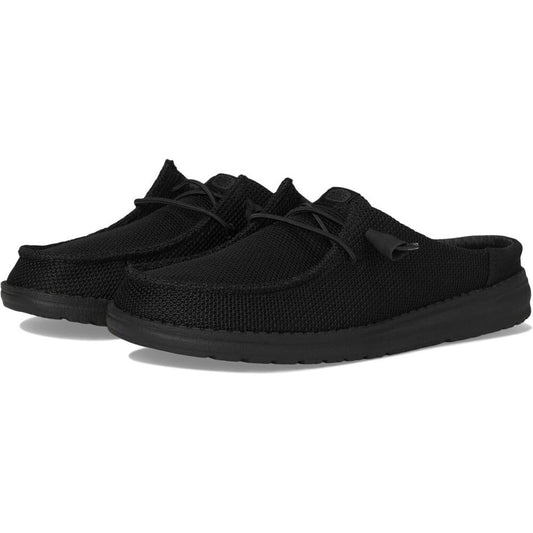 Wendy Black Slip On Stretch Sox Casual Shoes